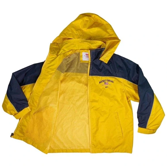 Martha's Vineyard Youth Sz XXL Windbreaker Rain Jacket Hooded Full Zip Pockets - Picture 12 of 15